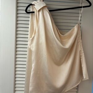 Elegant Cream Draped Top